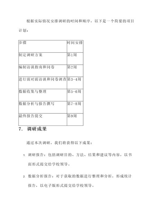 中职学校培训需求调研方案