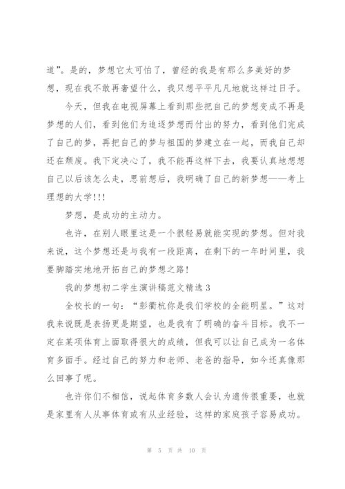 我的梦想初二学生演讲稿范文.docx