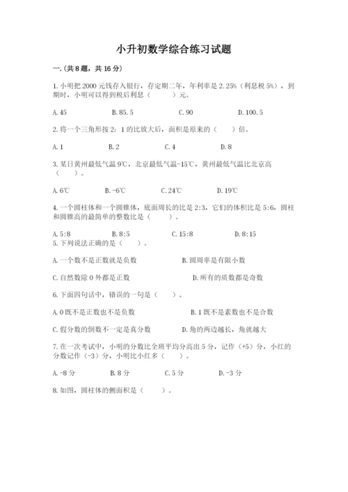 小升初数学综合练习试题及答案1套.docx