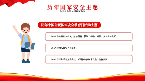 树牢总体国家安全观安全日通用PPT模板