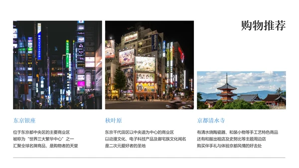 现代简约高级日本旅游攻略PPT模板