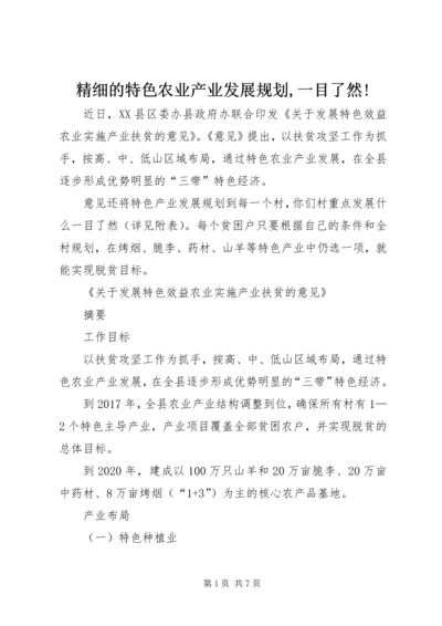 精细的特色农业产业发展规划,一目了然!.docx