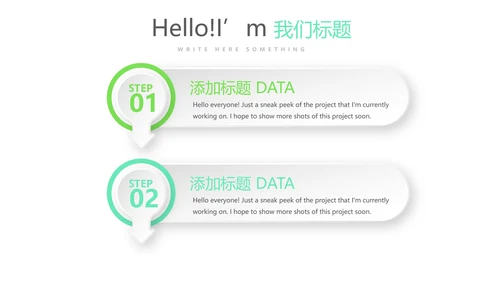 绿色时尚微立体述职报告商务通用PPT动态模板