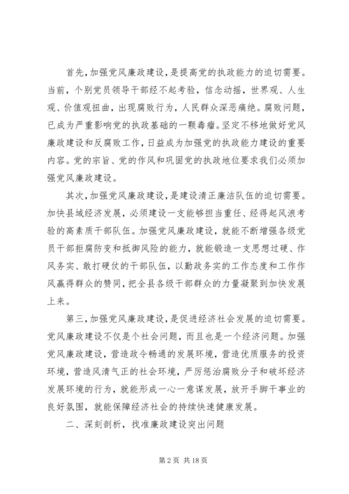 县委书记在县党风廉政建设会上的讲话.docx