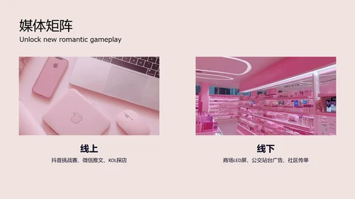 红色时尚简约情人节商场活动PPT模板