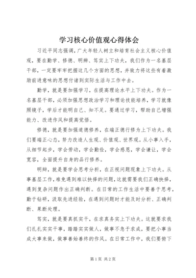 学习核心价值观心得体会 (6).docx