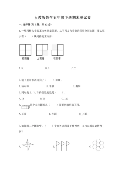 人教版数学五年级下册期末测试卷a4版可打印.docx