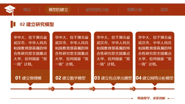 华中科技大学毕业答辩PPT模板