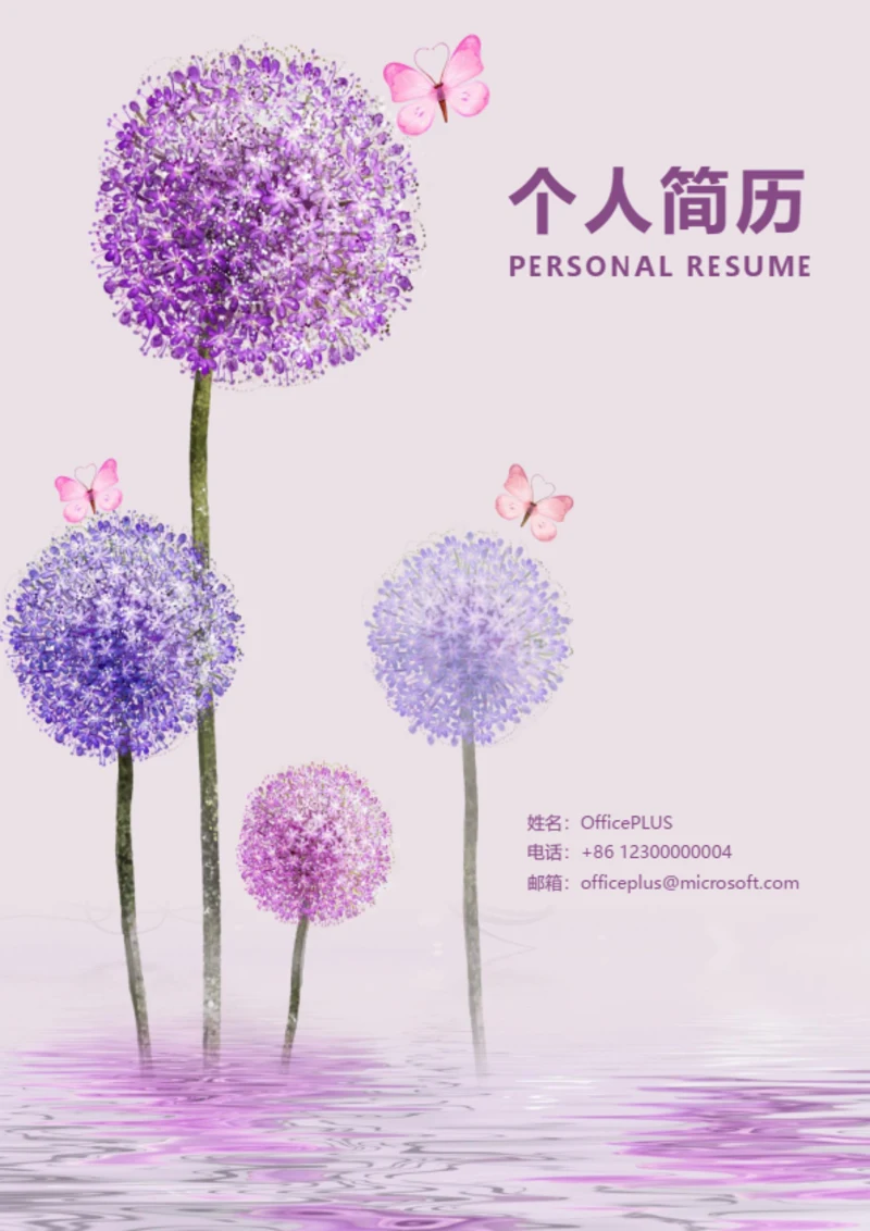 精美小清新简历封面