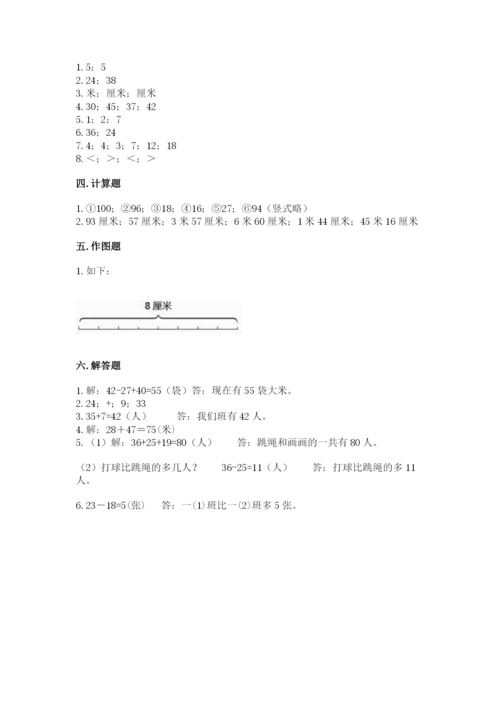 2022人教版二年级上册数学期中测试卷附完整答案【全优】.docx
