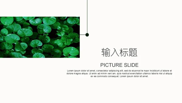 绿色叶子一叶一菩提通用PPT模板