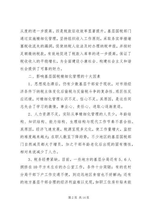 国税精细化调研报告.docx