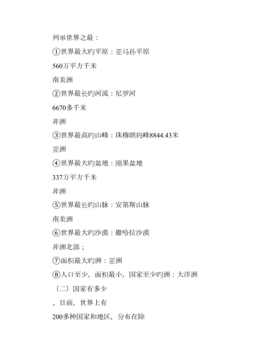 2023年六年级品德与社会下册知识点总结鲁教版.docx