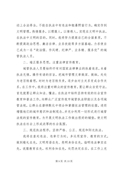 城管执法心得及感想多篇.docx