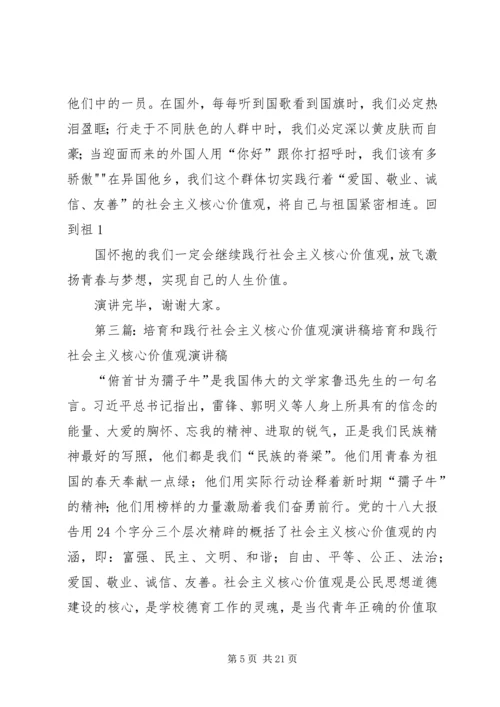 培育和践行社会主义核心价值观演讲.docx