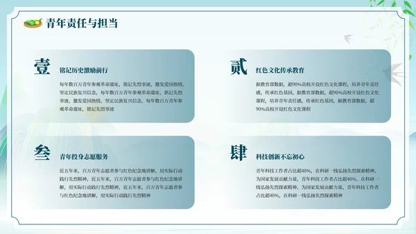 古风水墨插画清明节教育主题班会PPT模板