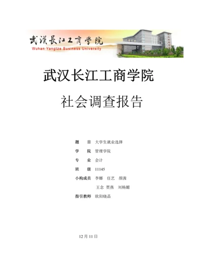 大学生就业选择调查汇总报告.docx