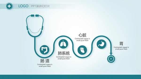 蓝色医疗医学工作报告动态PPT