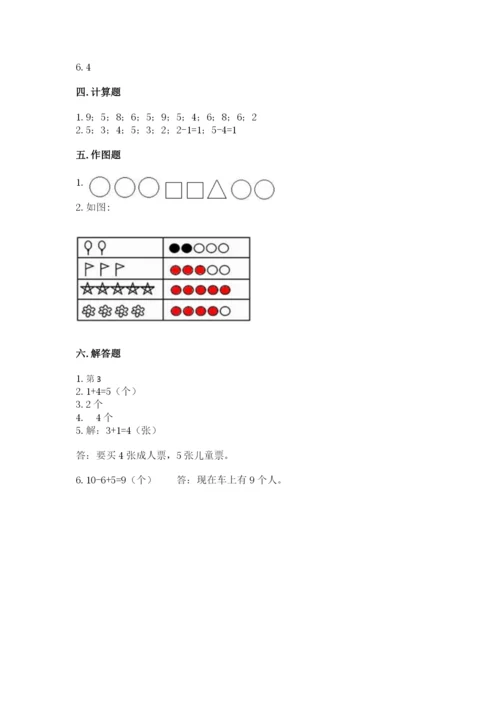 北师大版一年级上册数学期中测试卷及参考答案（突破训练）.docx