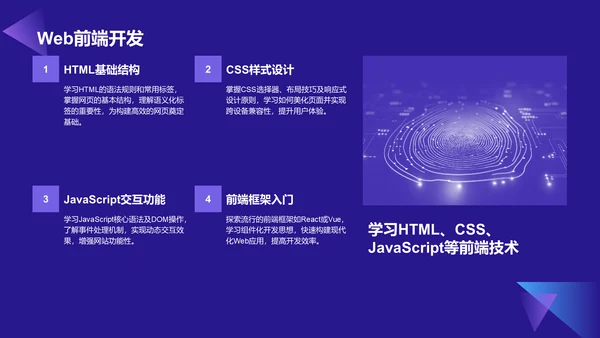 蓝色科技风教育培训IT技术PPT模板