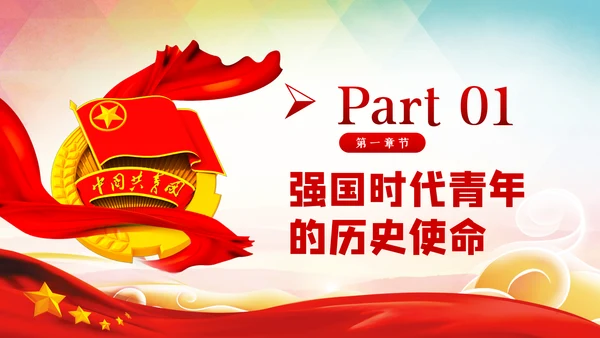 五四精神传承有我弘扬五四精神共青团PPT团课