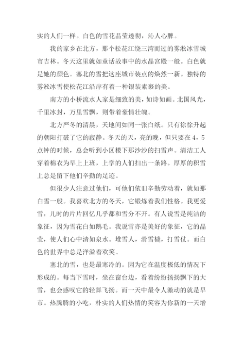北方的雪作文.docx