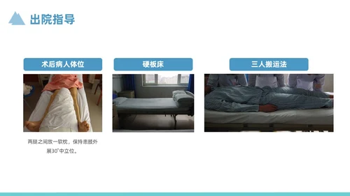 蓝色简约风股骨颈骨折护理查房培训课件