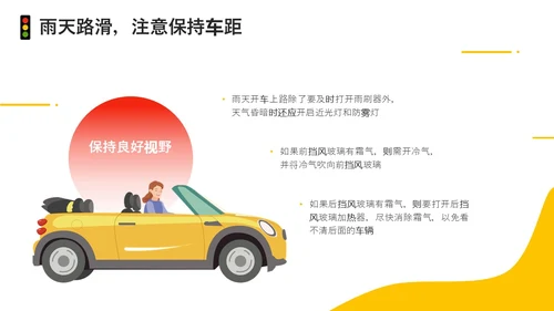 黄色简约风冬季交通安全培训ppt课件