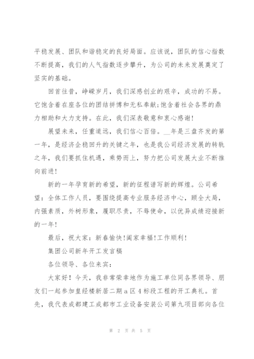 集团公司新年开工发言稿.docx