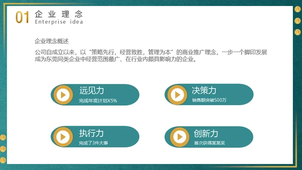 简约金色大气商务计划书通用PPT模板