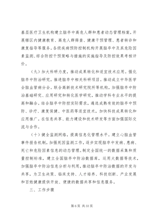 脑卒中综合防治方案.docx