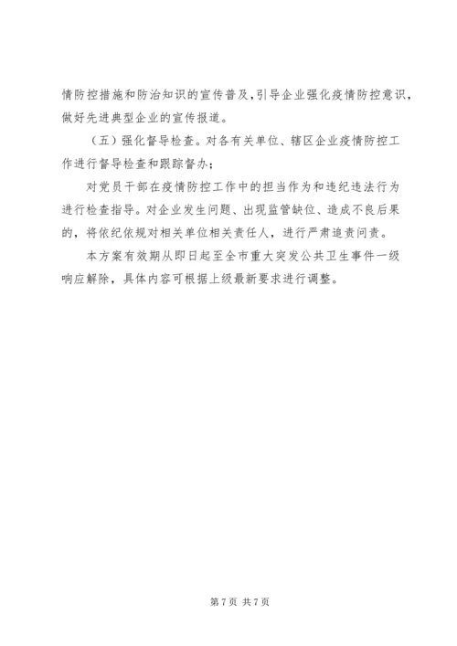 西咸XX县区沣东新城企业复工复产疫情防控工作方案.docx