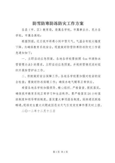 防雪防寒防冻防灾工作方案.docx