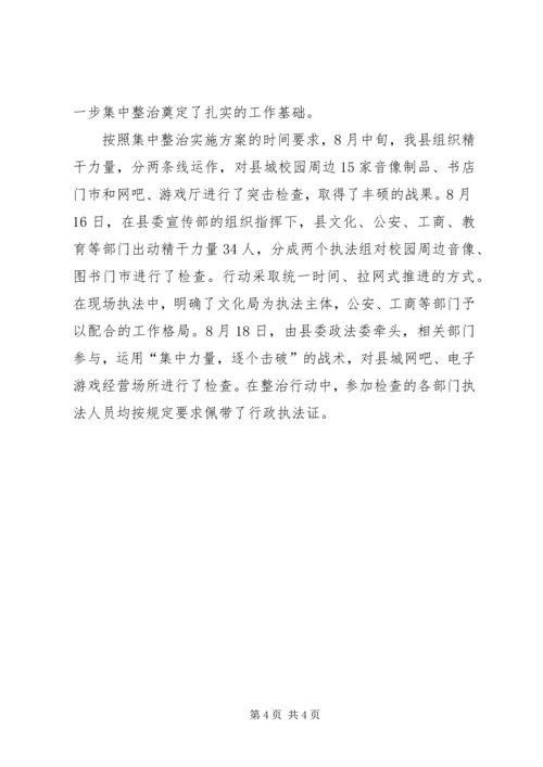 学校周边环境集中整治工作的情况汇报 (4).docx