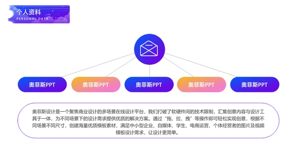 卡通风评优评选渐变风紫色PPT套装