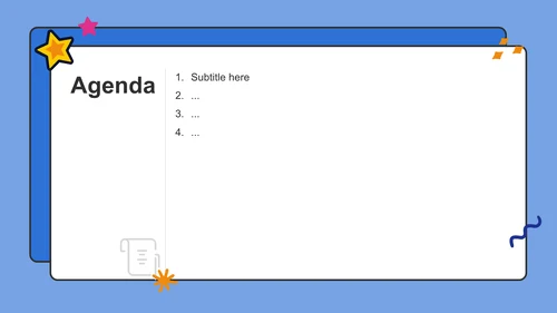蓝色卡通风项目成果展示PPT主题