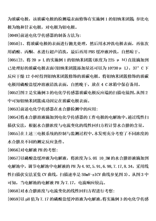 铂纳米团簇及制备方法、由铂纳米团簇修饰的电化学传感器及制备方法和应用的制作方法