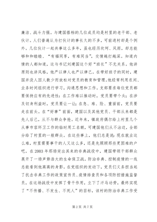 村民信赖的当家人村党支部书记的事迹.docx