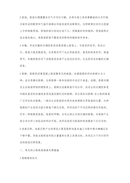 剖析公路路面的常见病害及处理措施.docx