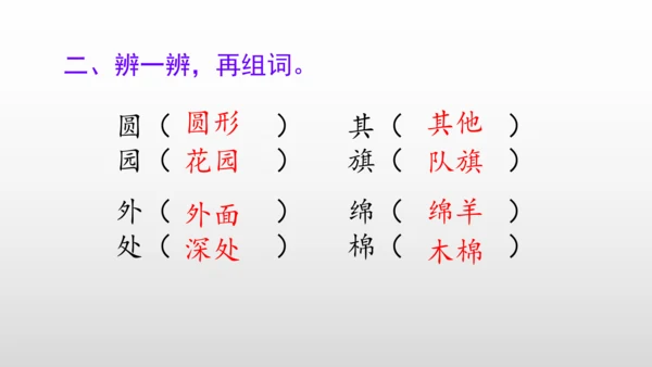部编版语文二年级上册第二单元复习课件