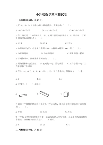 小升初数学期末测试卷（各地真题）word版.docx