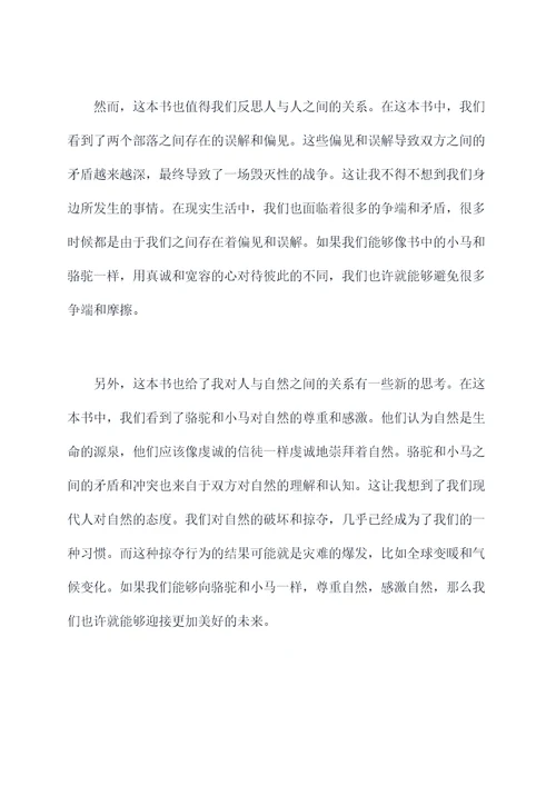 骆驼和小马读后感