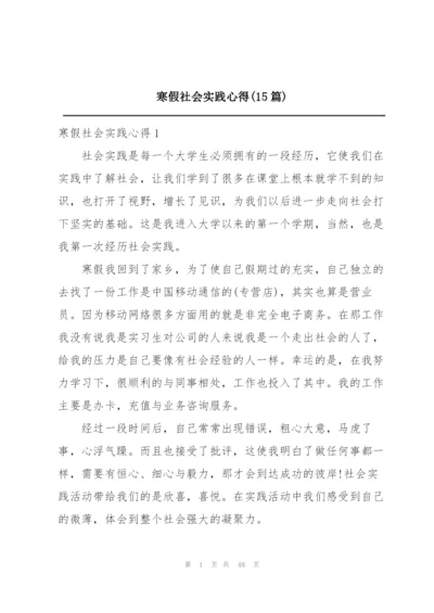 寒假社会实践心得(15篇).docx