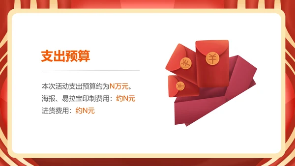 红色中国风服装店元旦促销策划方案PPT模板