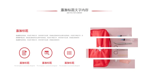 医疗红十字红色大气红十字会医疗工作总结PPT