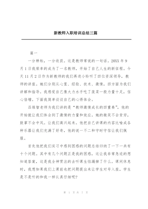 新教师入职培训总结三篇.docx