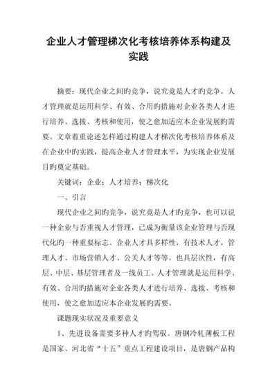 企业人才管理梯次化考核培养体系构建及实践.docx