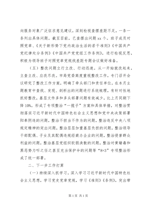 党委党支部关于XX年主题教育进展情况的工作总结汇报报告.docx