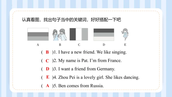 Unit 1  We have new friends Lesson 3 - Lesson 4 课件