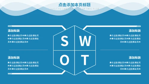 蓝色简约风商务汇报通用PPT模板